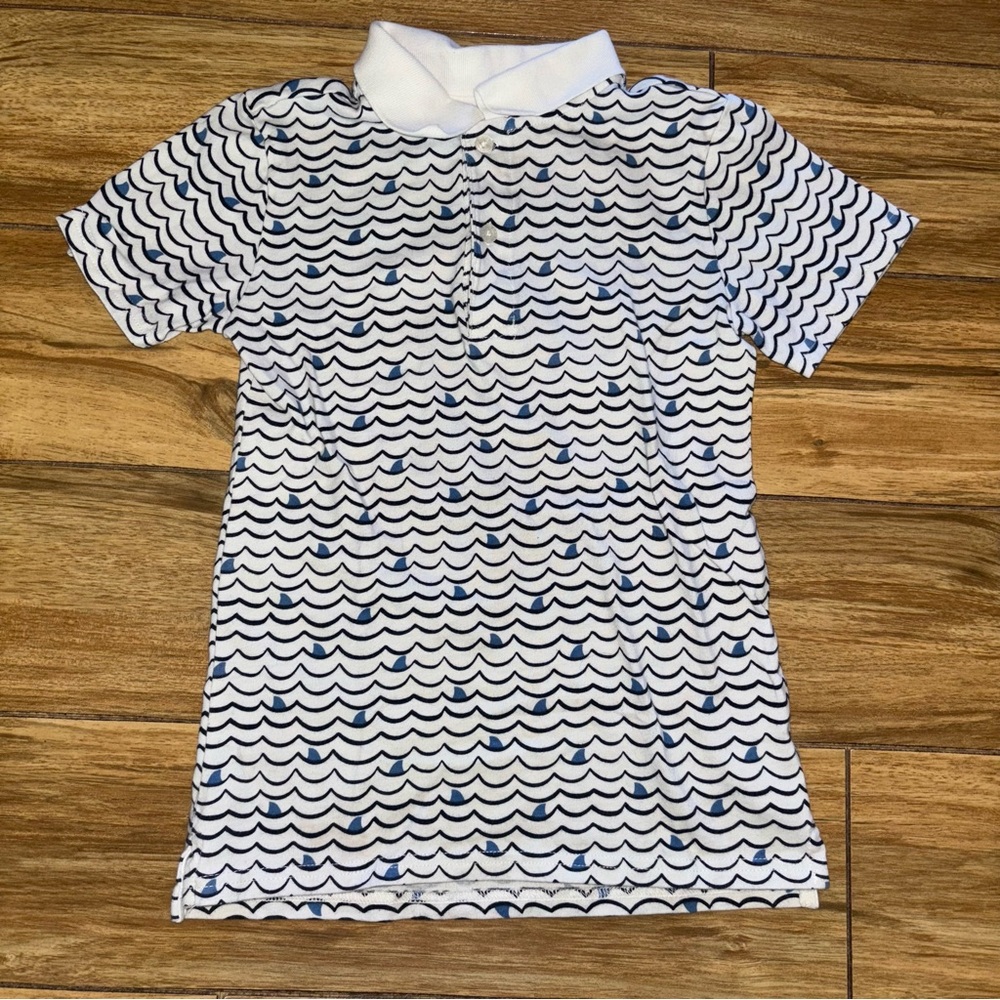 Janie & Jack Boys Wave Pattern Polo Shirt